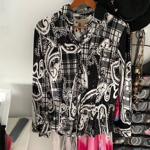 Western style snap button shirt